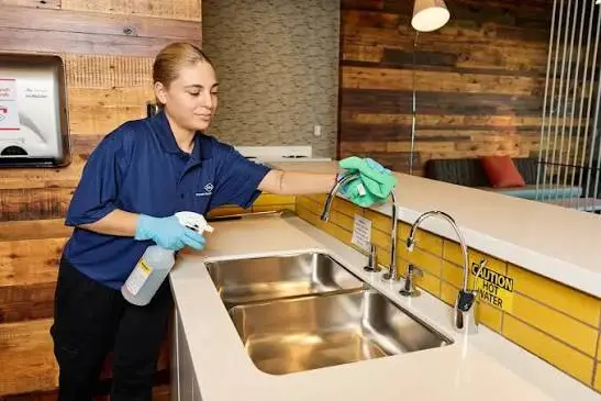 how to clean kitchen sink